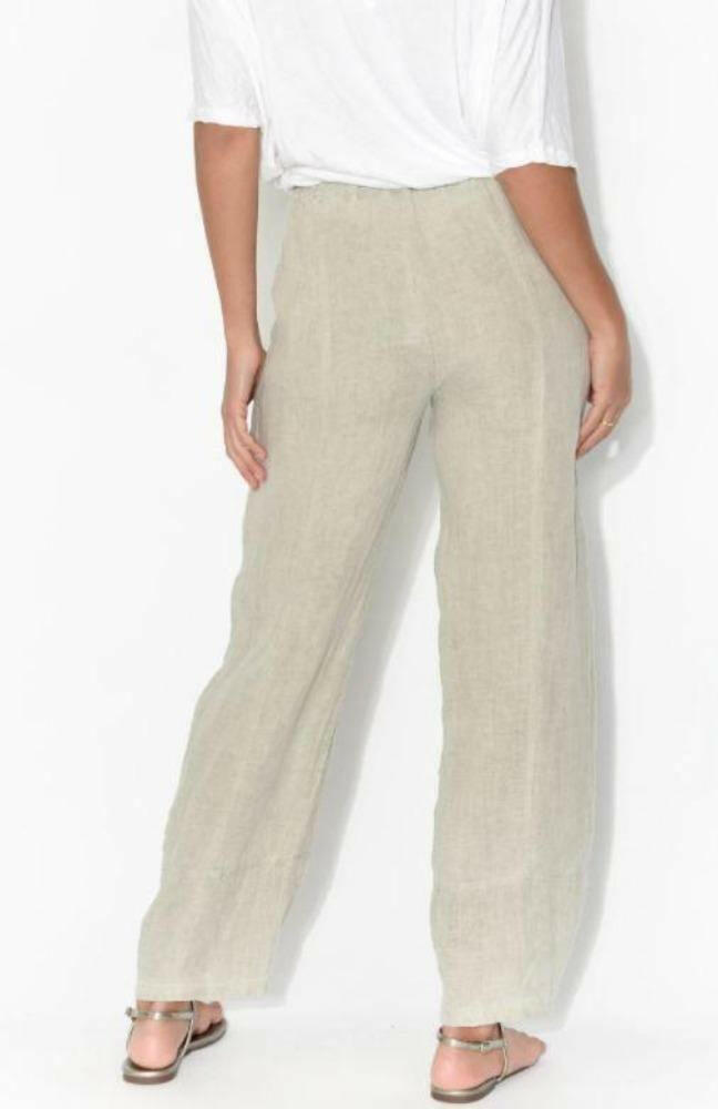La Strada Taupe Italian Linen Pants.