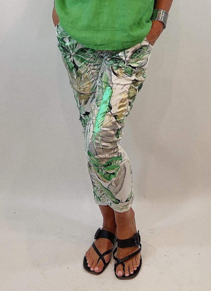 La Strada Poly Stretch Jogger Stretch Green Leaf LSP21-70-218.