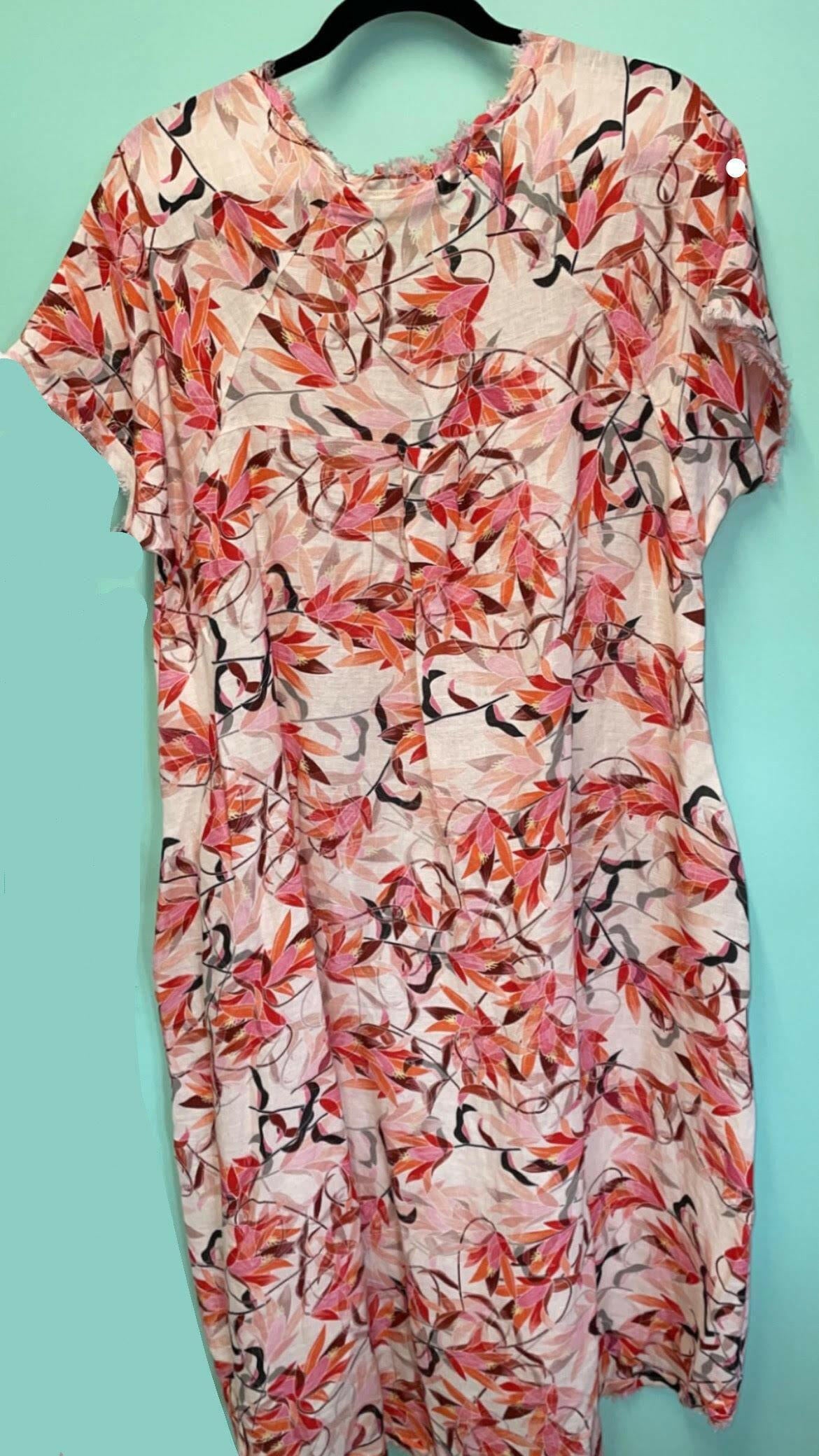 LSD21-100K La Strada Multi Flower Dress.