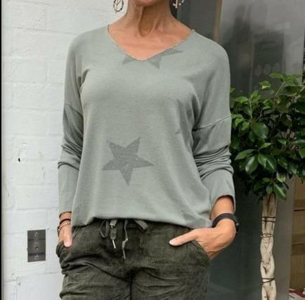 La Strada Militaire Knitted Top.