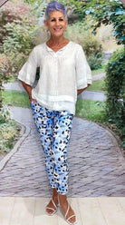 LSP21-70-52 La Strada Strectch Crinkle Italian Jogger Pant.