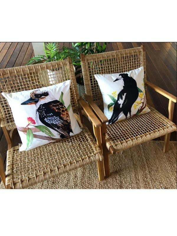 Magpie Cushion Cover 45 x -45cm Soft Plush Double Sided.