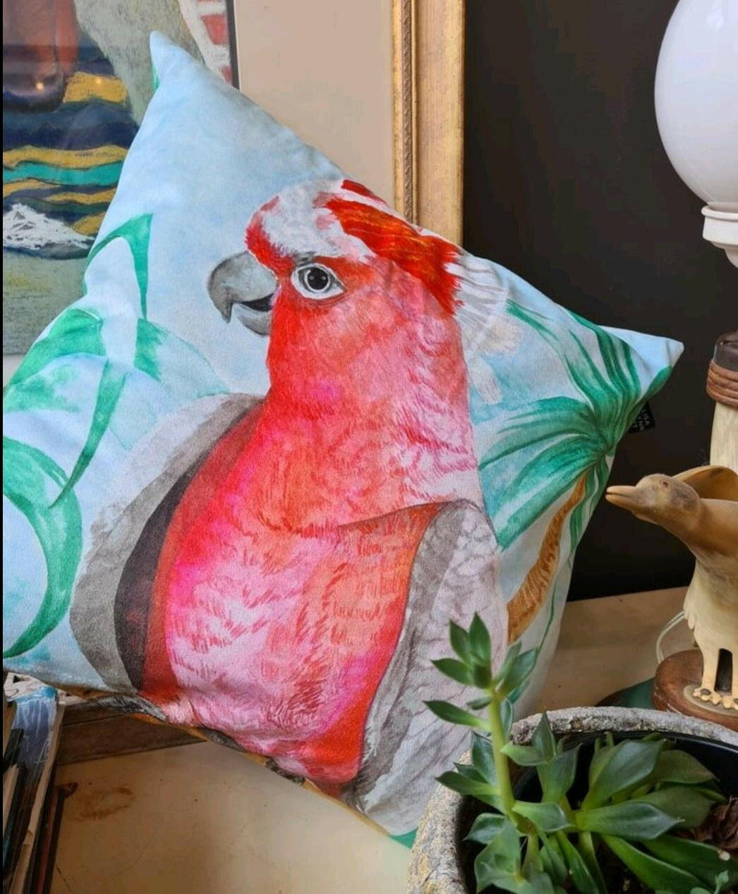 Major Mitchell Aqua Cushion Cover 45 x -45cm Soft Plush Double Printed.