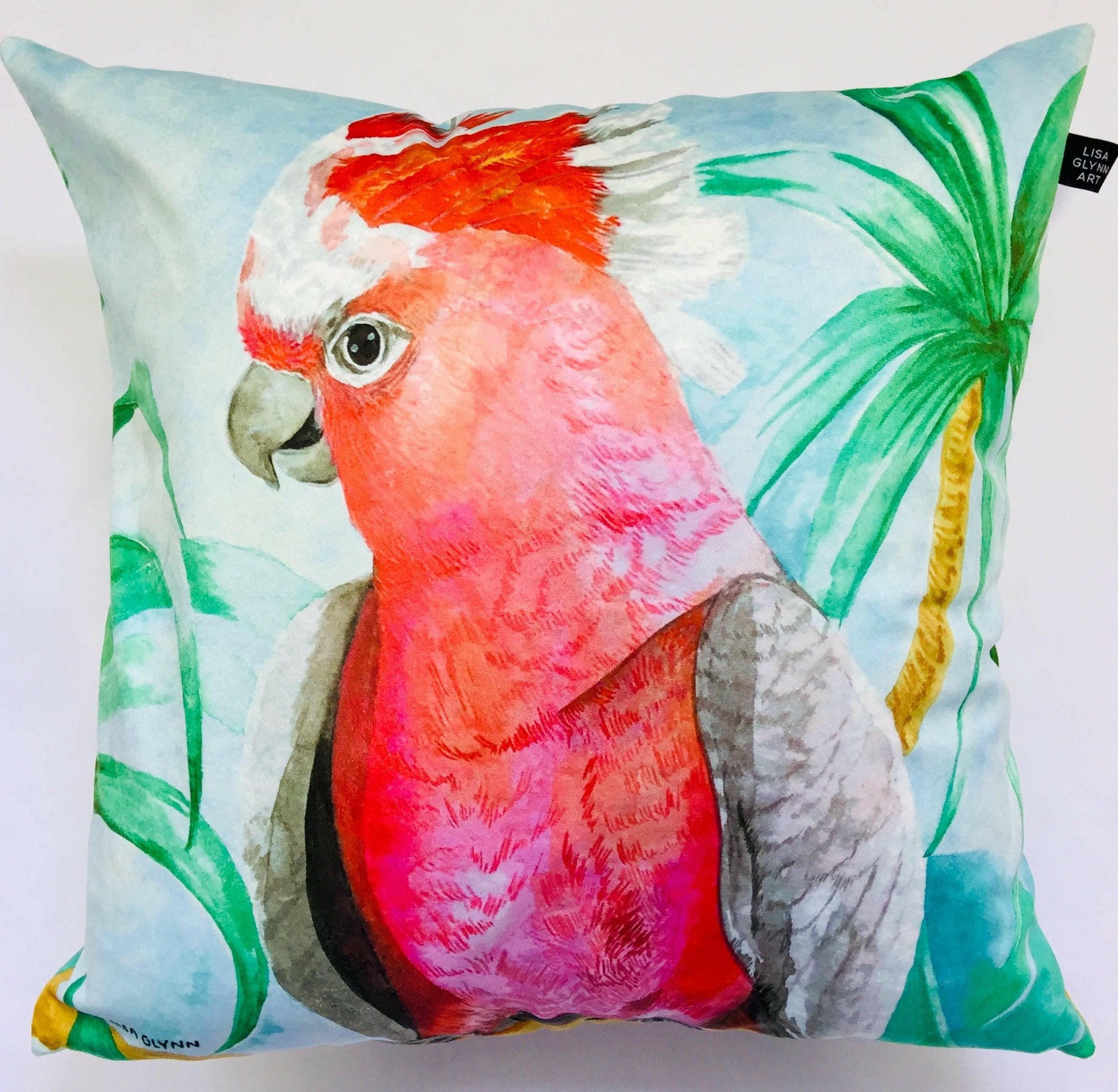 Major Mitchell Aqua Cushion Cover 45 x -45cm Soft Plush Double Printed.
