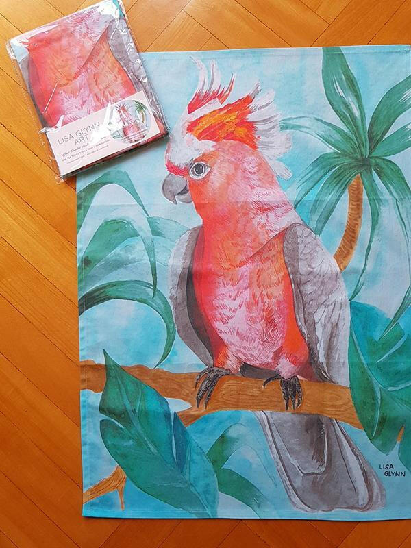 Major Mitchell Aqua Tea Towel 100% Cotton.