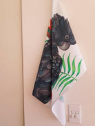 Black Cockatoo Tea Towel 100% Cotton.