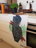 Black Cockatoo Tea Towel 100% Cotton.