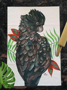 Black Cockatoo Tea Towel 100% Cotton.