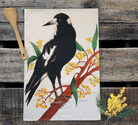 Magpie Tea Towel 100% Cotton.