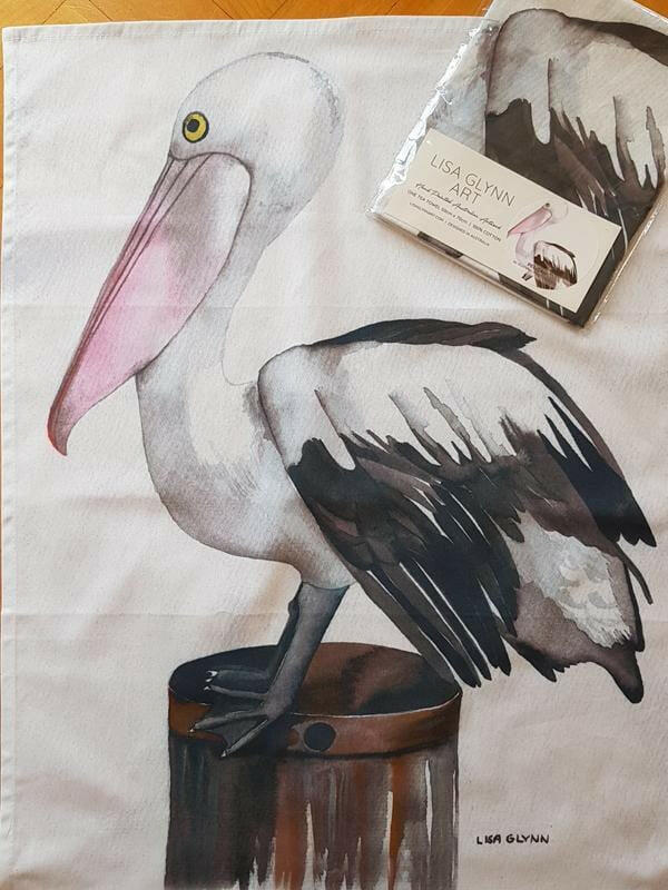 Pelican Tea Towel 100% Cotton.