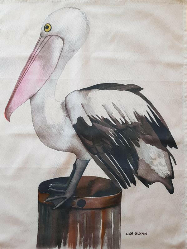 Pelican Tea Towel 100% Cotton.