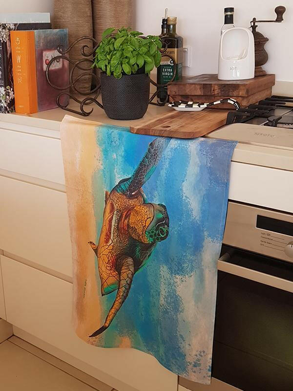 Australian Green Sea Turtle Tea Towel.