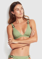 3398-SEA Milea Sea Serpent Fixed Tri Bikini Top.