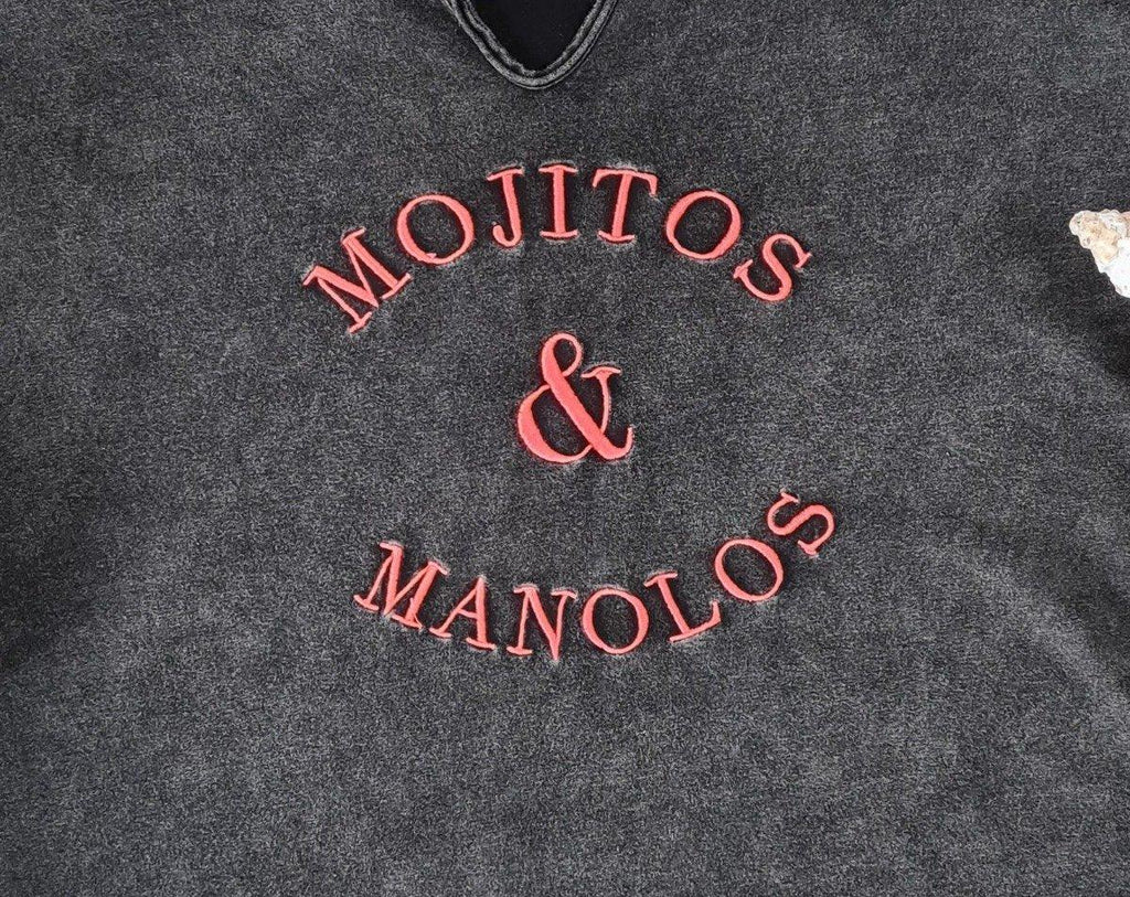 Mojitos & Manolos Charcoal V Neck T-Shirt Refuge Denim T-Shirts Refuge Denim 