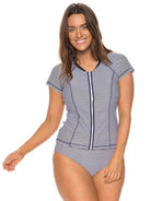 Nip Tuck Zip Through Multifit Short Sleeve Rashie - Bond Eye.