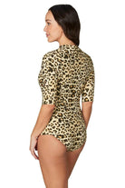 Niptuck NN5290AMN Blue Animal Magic Yolanda Mid Sleeve Rash Top Natural.