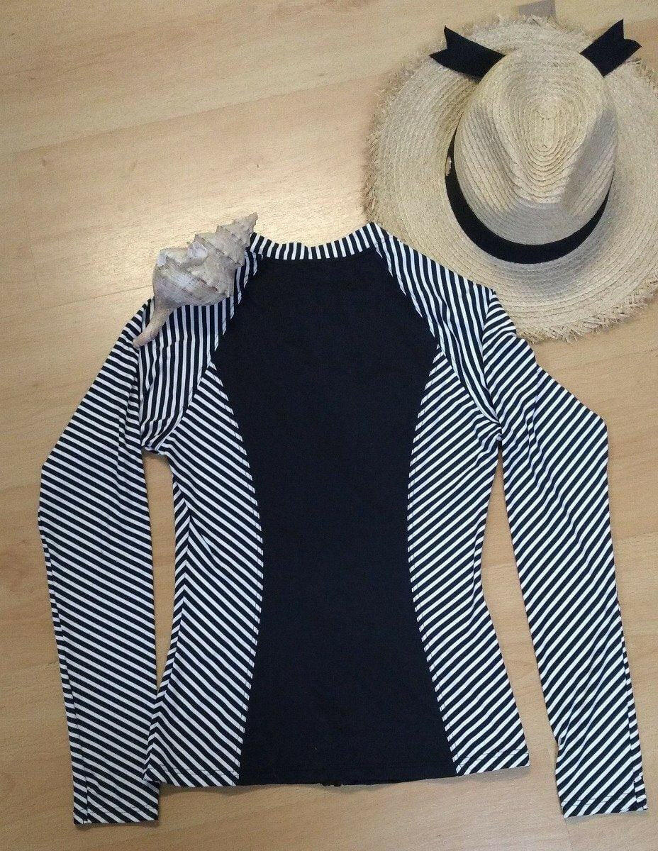 Niptuck TO5283PKTS Rash Top Black with Torino Stripes.