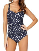 N33345 Niptuck Tankini Singlet Navy Polka Dot Multi Fit.