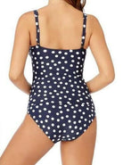 N33345 Niptuck Tankini Singlet Navy Polka Dot Multi Fit.