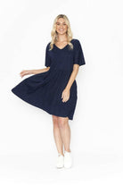 Relax With One Summer Luna Ruched Dress - 100% Cotton.