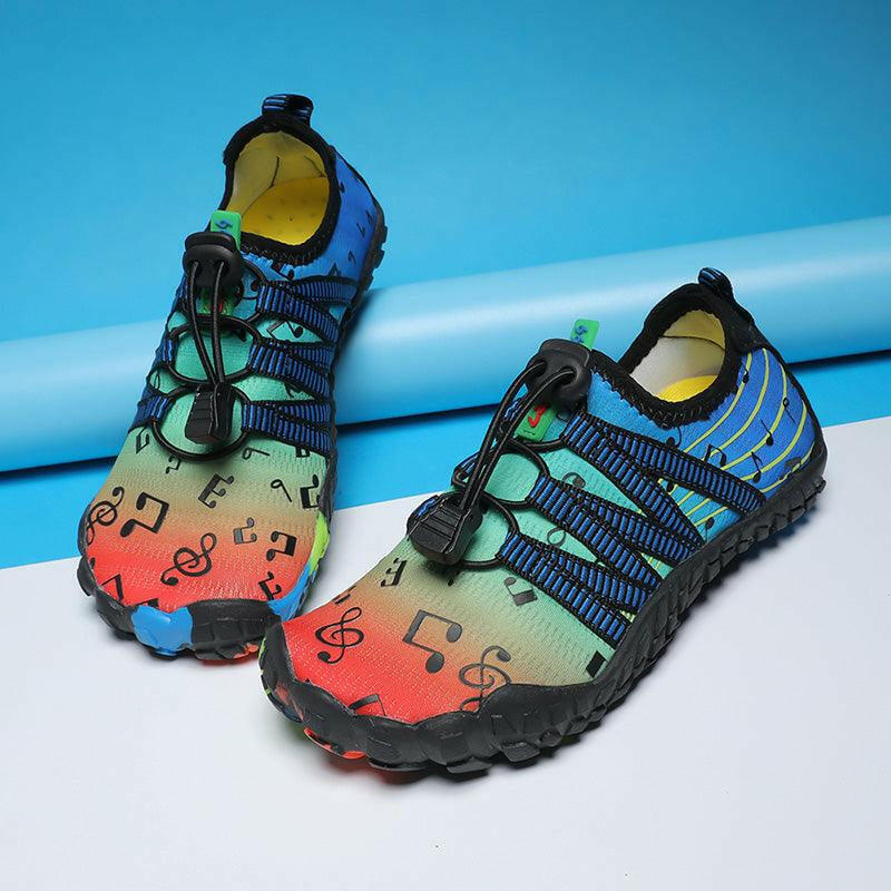 Aqua Shoes for Kids - Neoprene Non Slip Rubber Sole Beach Shoes - Music Notes.