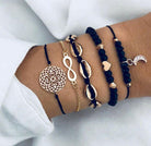 Lotus Moon Copper Plated Boho Chain Bracelet.