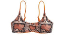 Brazilian Bikini Top Snake Print Reversible.
