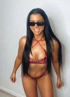 Brazilian Bikini Top Snake Print Reversible.