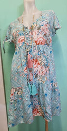 Dani Dress Rayon Above Knee Tassel Tunic.