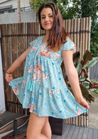 Dani Dress Rayon Above Knee Tassel Tunic.