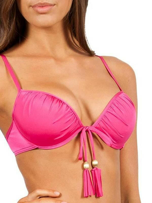 J4640 Lustre Tassel Underwire Bikini Top - Jets.