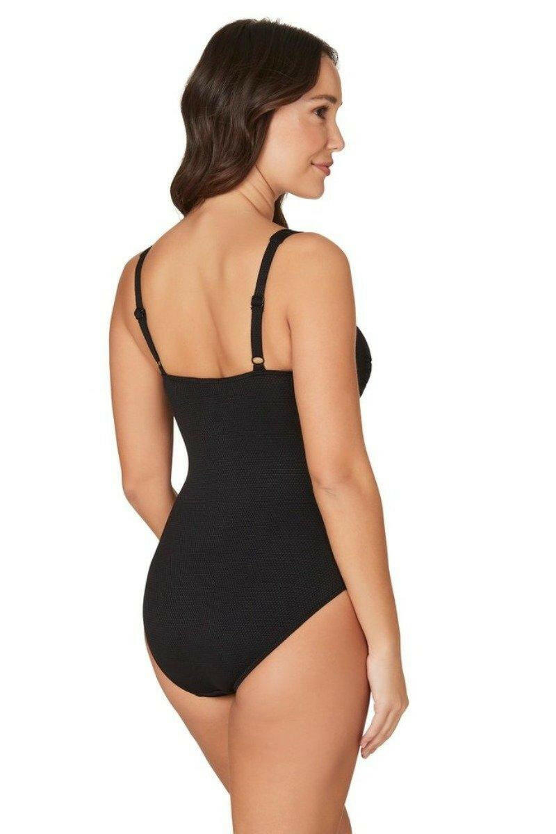 Multi fit Ruched Front One Piece - Teal-Navy-Black.