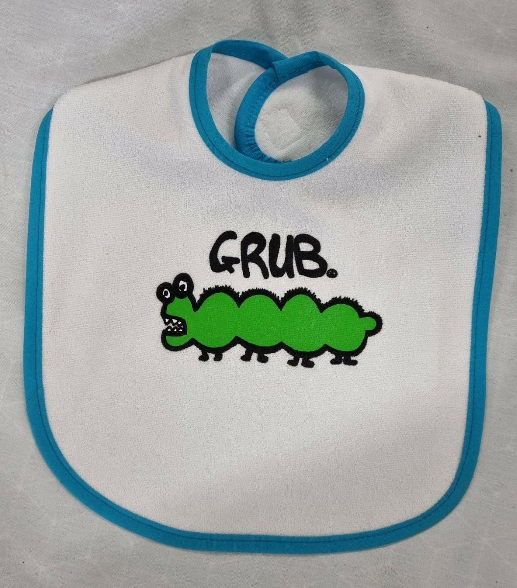 The Famous Grub Baby Bib - Terry Towelling 100% Cotton.