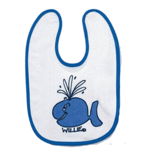 Ozi Varmints Baby Bib - Willie The Whale.