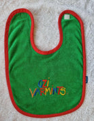 Ozi Varmints Towelling Embroidered Baby Bib.