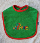 Ozi Varmints Towelling Embroidered Baby Bib.
