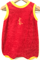 Ozi Varmints Terry Towelling Romper Red - Roo.