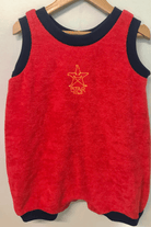 Ozi Varmints Terry Towelling Romper Red - Starfish.