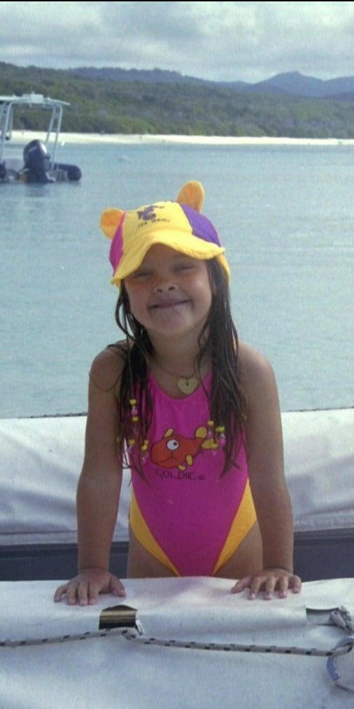 Ozi Varmints Girls Spliced Racer - SP50+ - Sun Red.