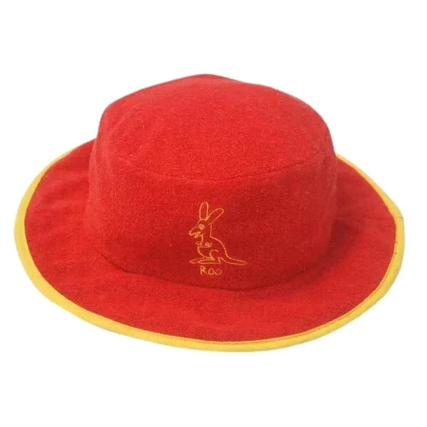 Ozi Varmints Towelling Hat - Red Roo.