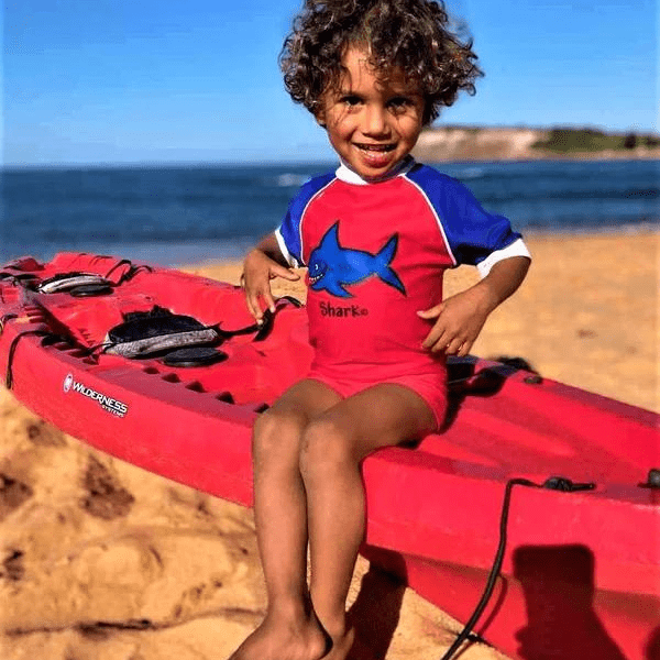 Ozi Varmints Boy Leg Swim Shorts - Red.