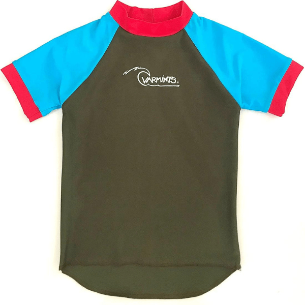 Ozi Varmints Short Sleeve Rash Vest - Khaki.