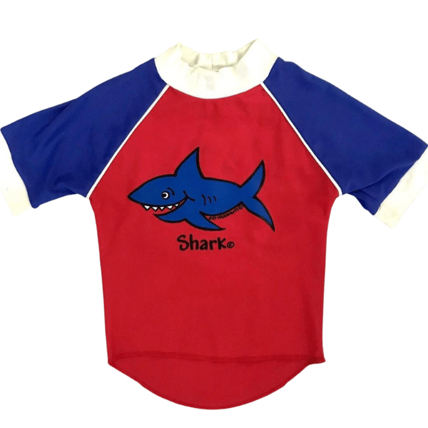 Ozi Varmints Short Sleeve Rash Vest - Red Shark.
