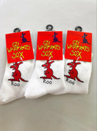Ozi Varmints 2022 White Socks Koala Design, childrens socks, soxs, kids socks, sourvenir.