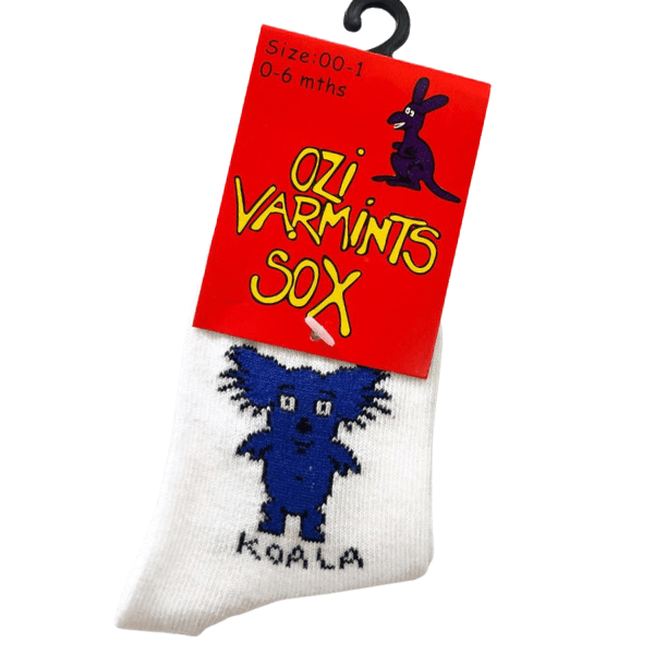 Ozi Varmints White Socks - Koala.