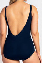 Pool Proof Pin Tuck Mastectomy 1Pc Navy.