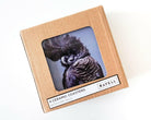 Black Cockatoo Coasters - Set of 4 Ceramic with Cork Backing.