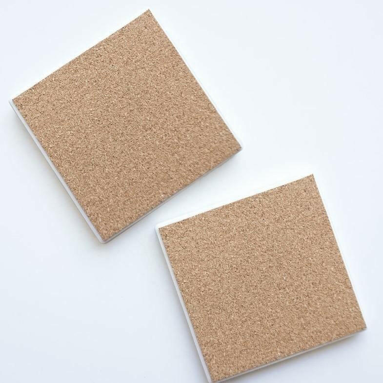 RO39 Rayell Ceramic Coaster Set of 4 Beach Kangaroo.