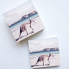 RO39 Rayell Ceramic Coaster Set of 4 Beach Kangaroo.