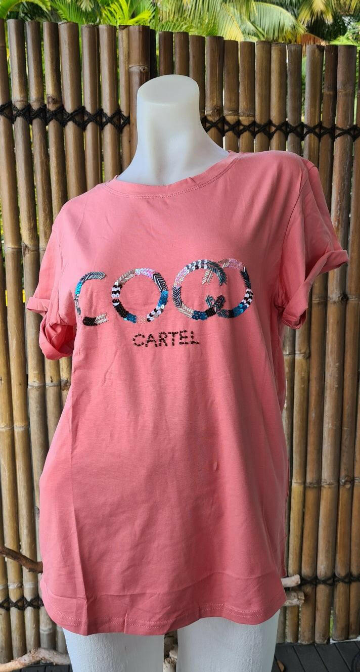 Coco Cartel  LP1351 Most Loved Tee Hand Beaded - Hot Seller.
